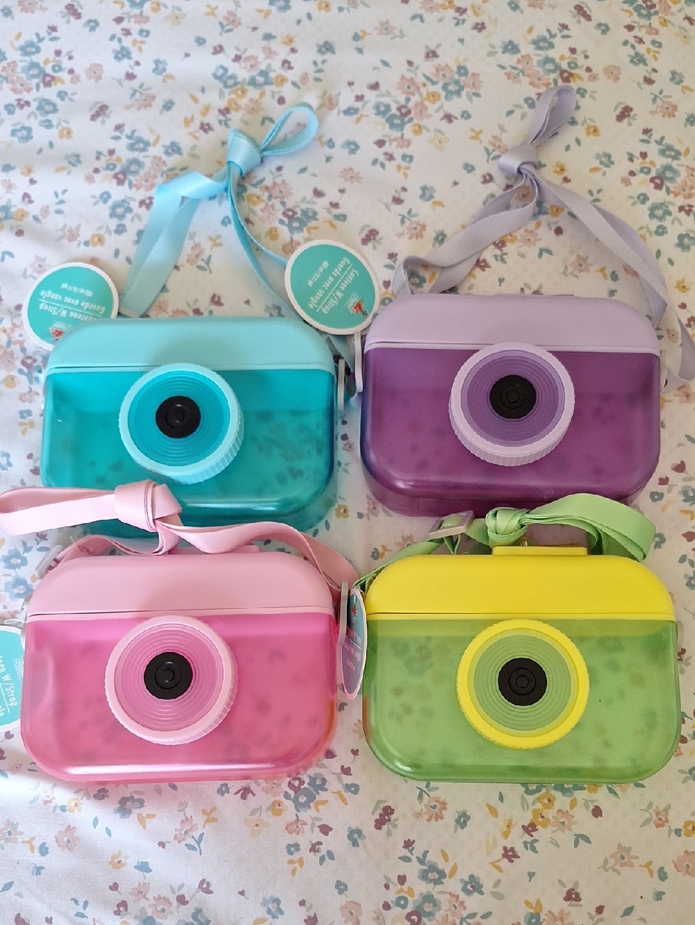 Colorful Camera - Pink, Purple & Yellow Options And Blue